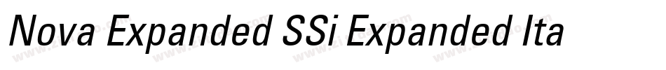 Nova Expanded SSi Expanded Italic字体转换